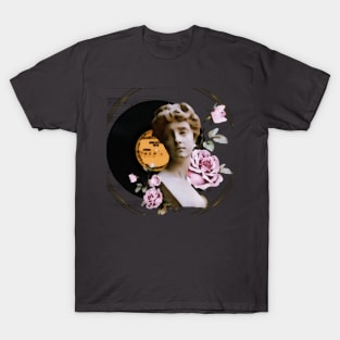 Aesthetics, darkness, romantic, moon, love, rose, statue, vintage, retro, artistic, artsy, classy, music, vinyl records, flowers, floral T-Shirt